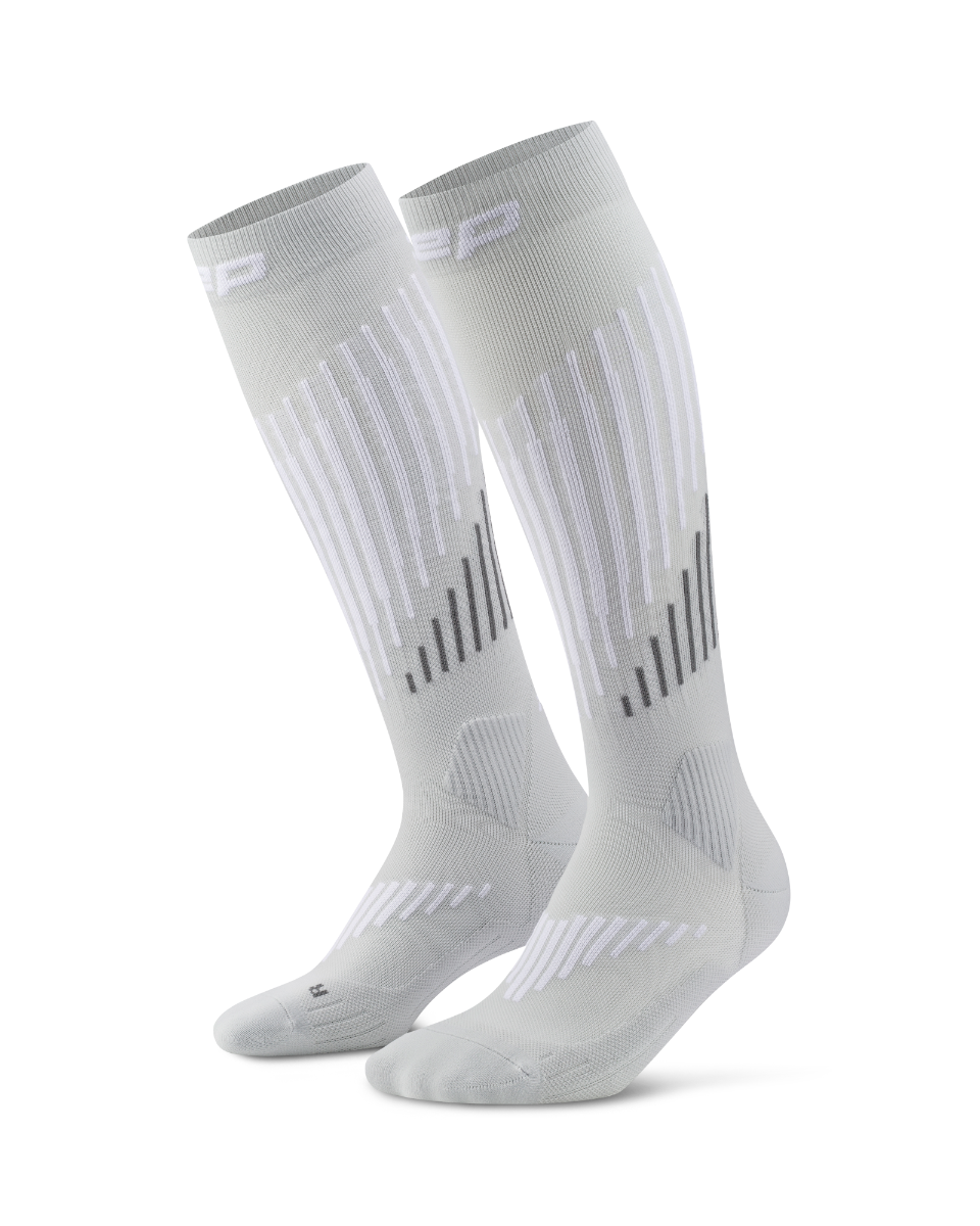 CEP Core Run Merino Compressiekousen 3.0 - grijs/wit