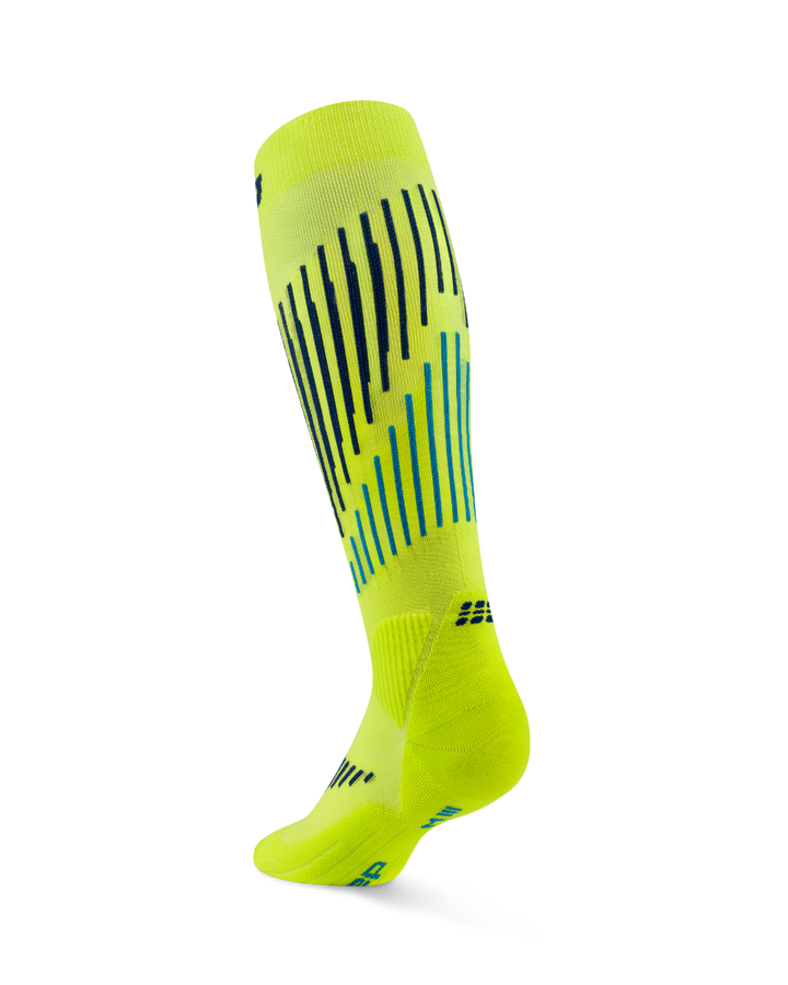CEP Core Run Merino Compressiekousen 3.0 - lime/blauw