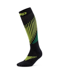 CEP Core Run Merino Compressiekousen 3.0 - zwart/lime