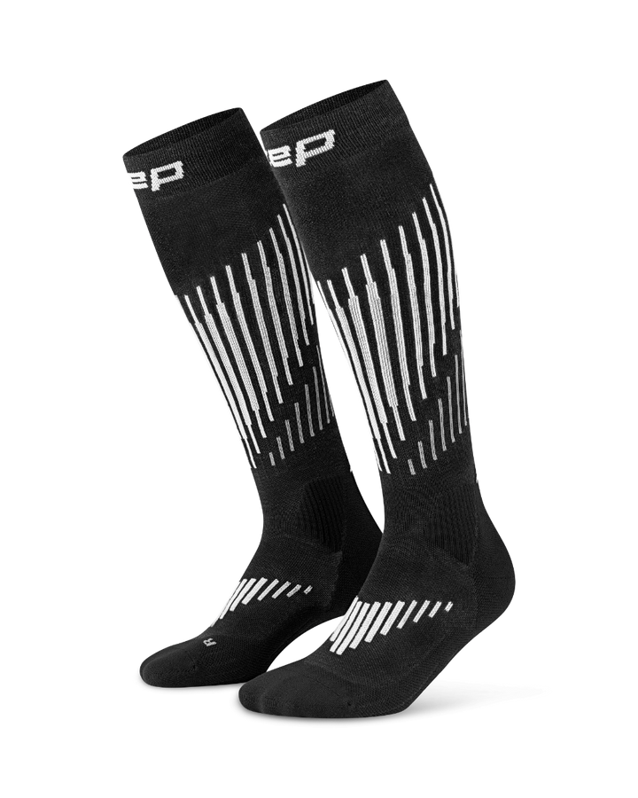 CEP Core Run Merino Compressiekousen 3.0 - zwart/wit