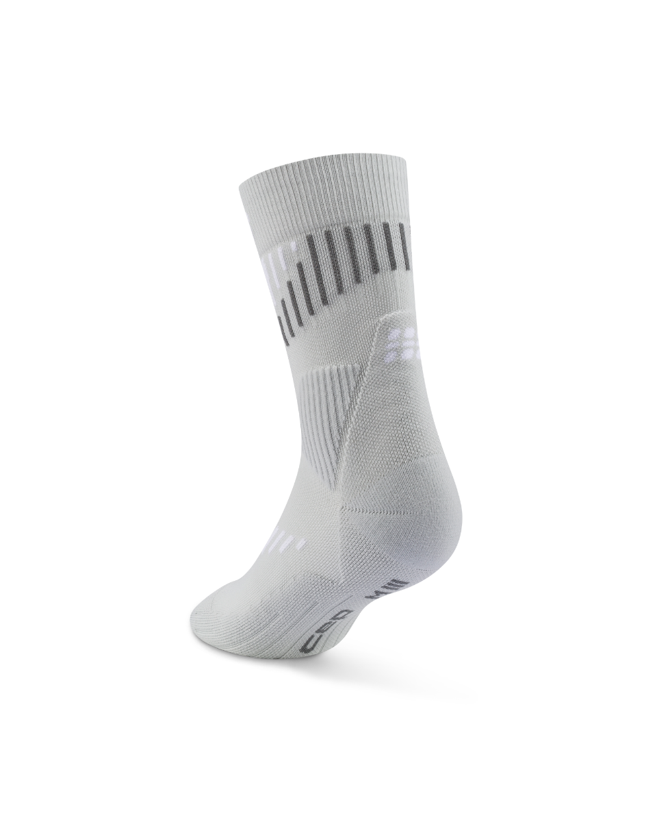 CEP Core Run Merino Mid Cut Sokken 3.0 - grijs/wit