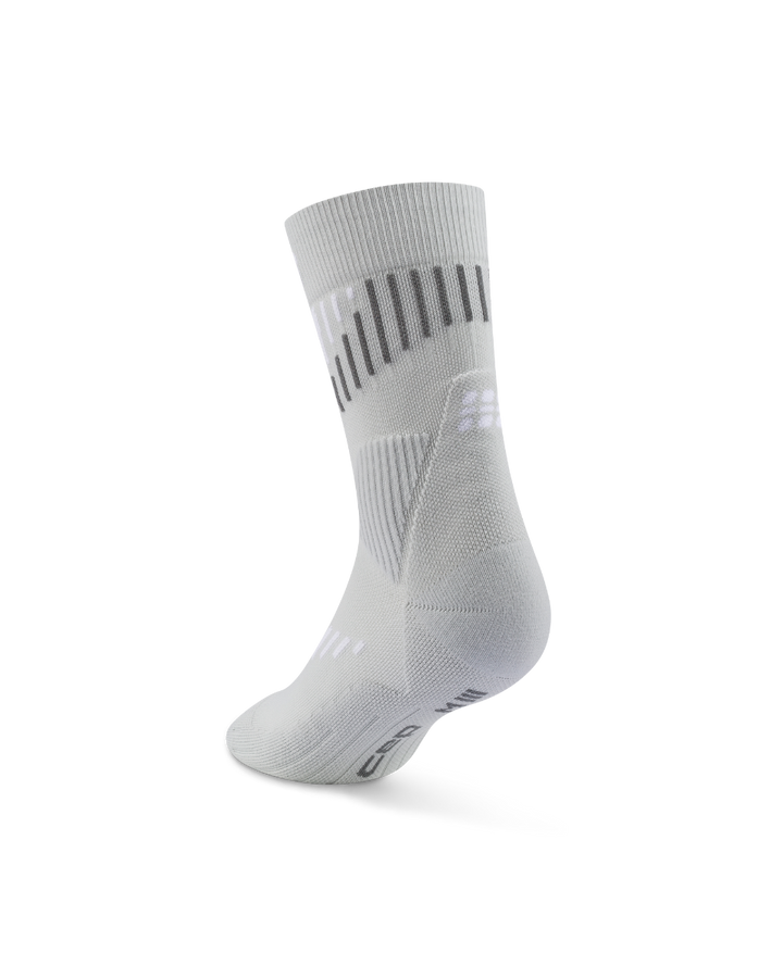 CEP Core Run Merino Mid Cut Sokken 3.0 - grijs/wit