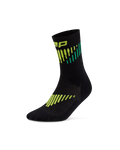 CEP Core Run Merino Mid Cut Sokken 3.0 - zwart/lime