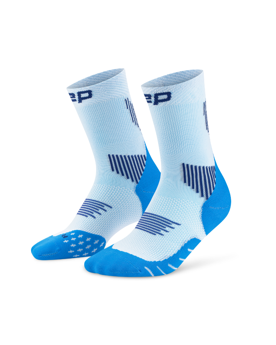 CEP Core Run Mid Cut Sokken 5.0 - Ice/Blue