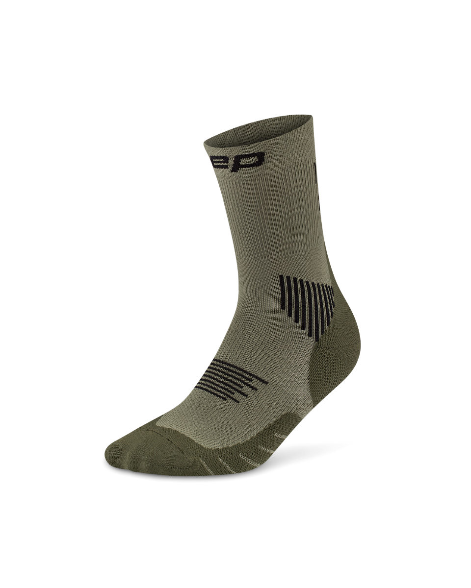 CEP Core Run Mid Cut Sokken 5.0 - olijfgroen