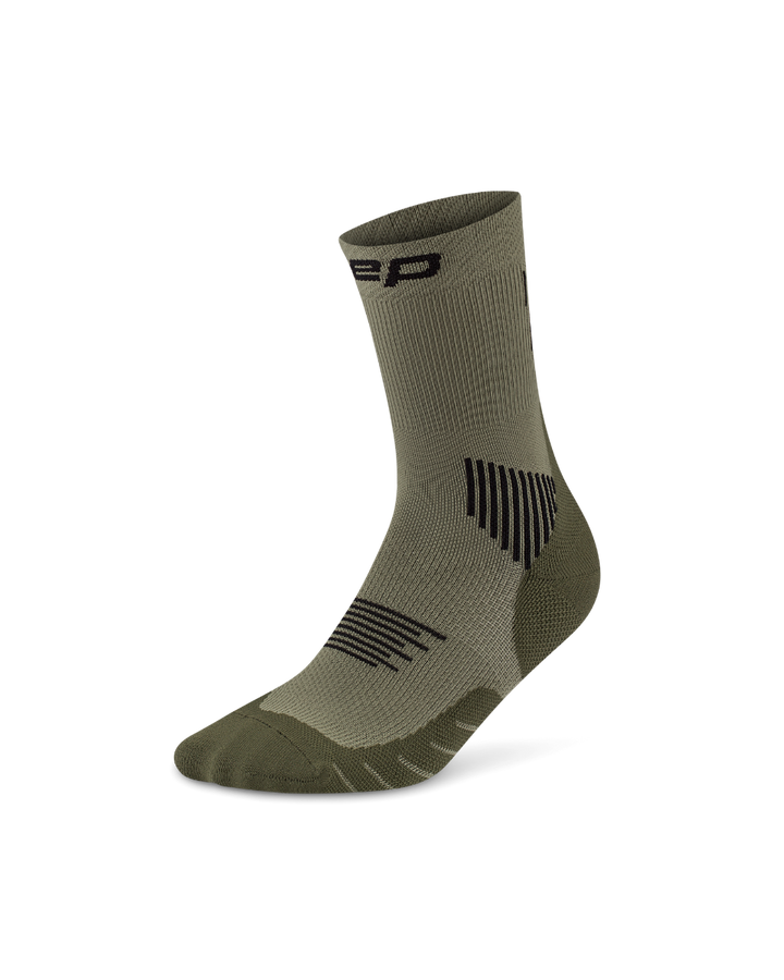 CEP Core Run Mid Cut Sokken 5.0 - olijfgroen