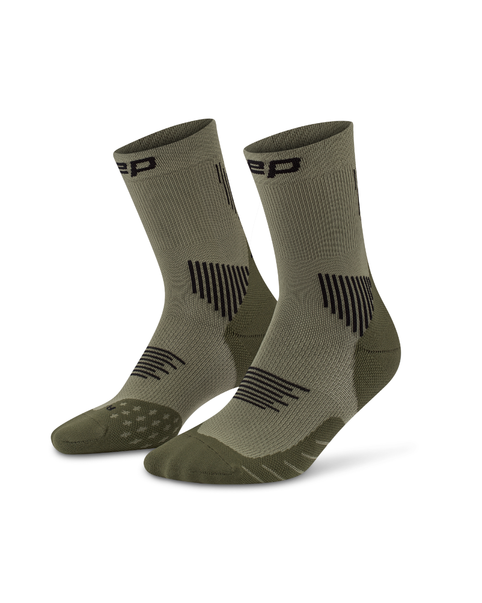 CEP Core Run Mid Cut Sokken 5.0 - olijfgroen
