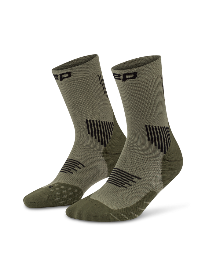 CEP Core Run Mid Cut Sokken 5.0 - olijfgroen