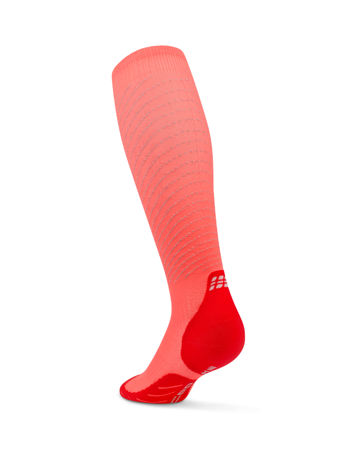 CEP Pro Run Reflective Compressiekousen 3.0 - neon koraal