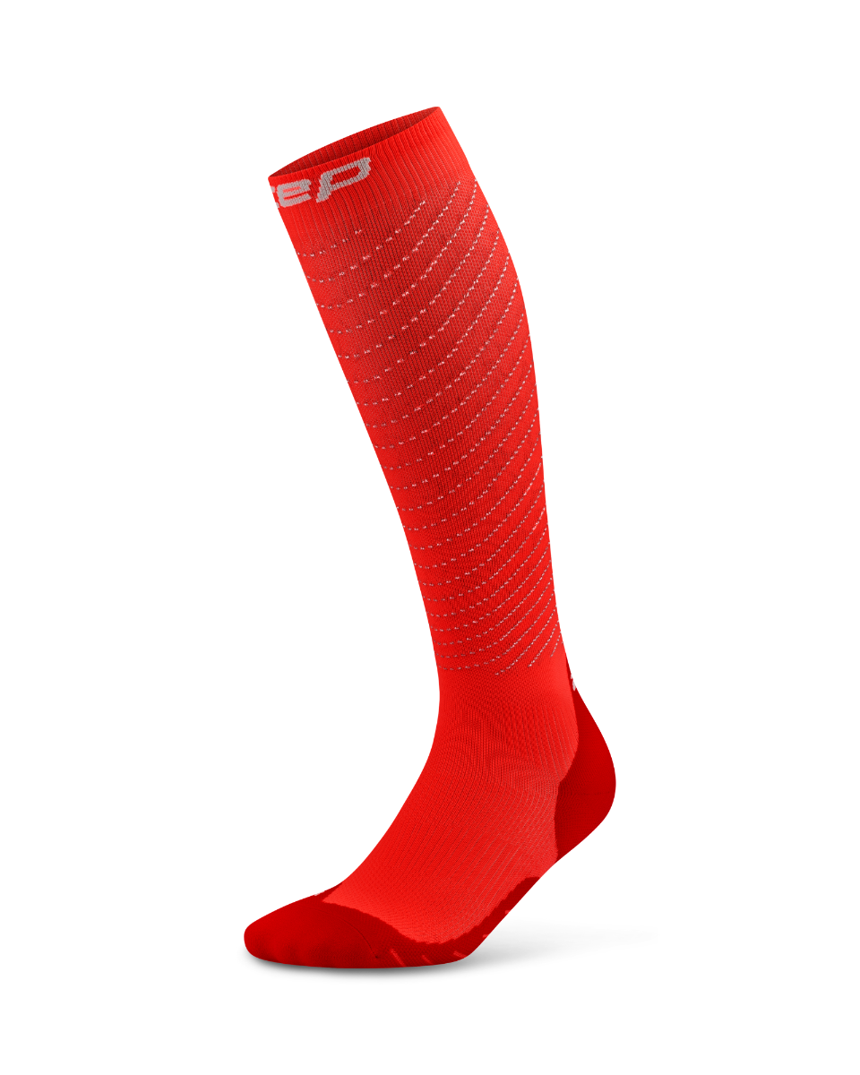 CEP Pro Run Reflective Compressiekousen 3.0 - neon koraal