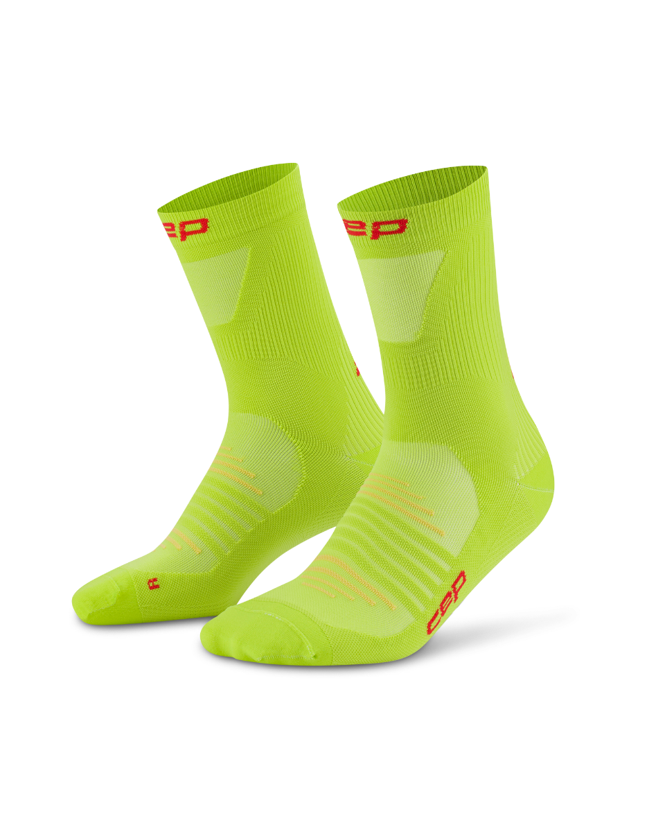 CEP Pro Run Ultralight Mid Cut Sokken - lime