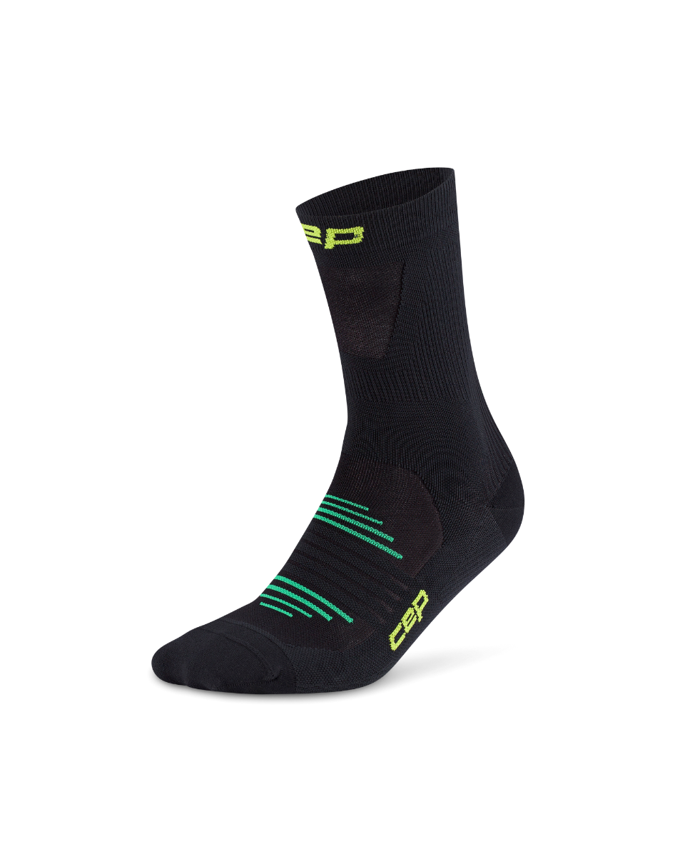 CEP Pro Run Ultralight Mid Cut Sokken - zwart