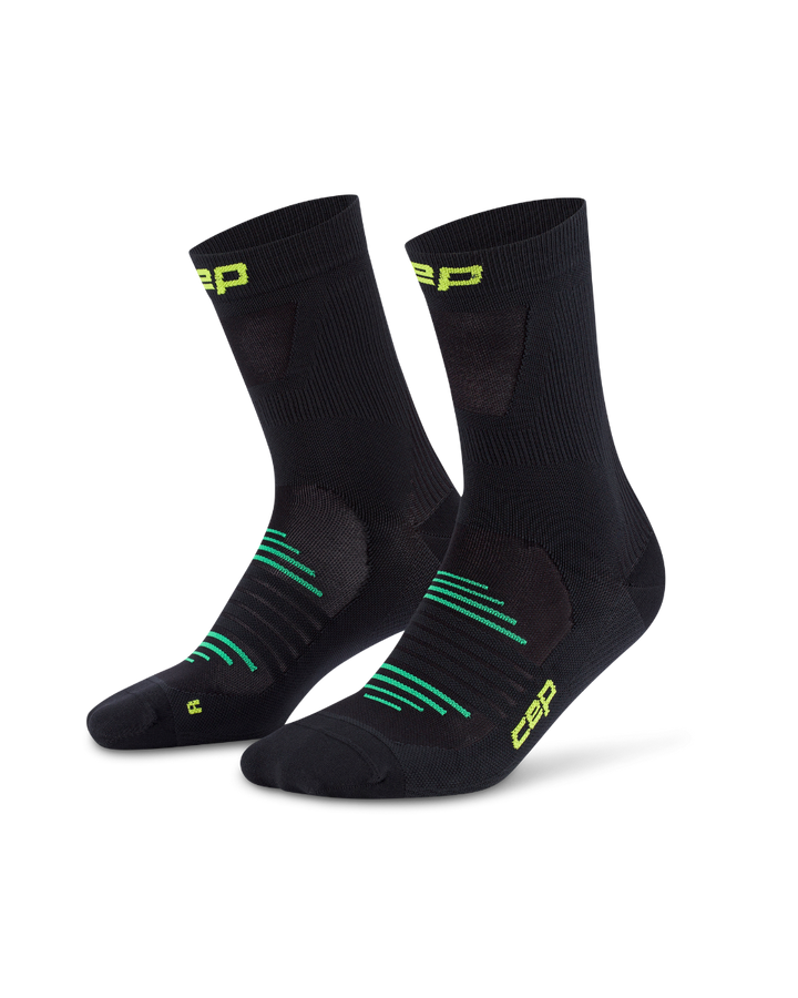 CEP Pro Run Ultralight Mid Cut Sokken - zwart