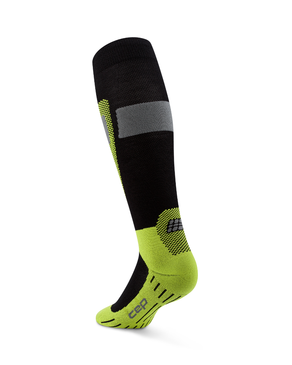CEP Ski Merino Skisokken 3.0 - zwart/lime