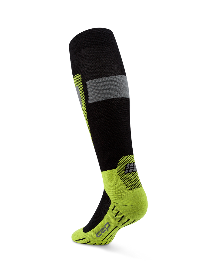 CEP Ski Merino Skisokken 3.0 - zwart/lime
