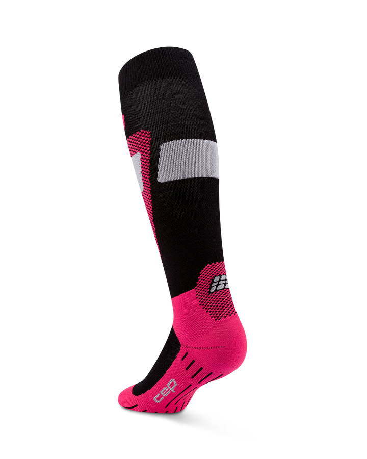 CEP Ski Merino Skisokken 3.0 - zwart/roze