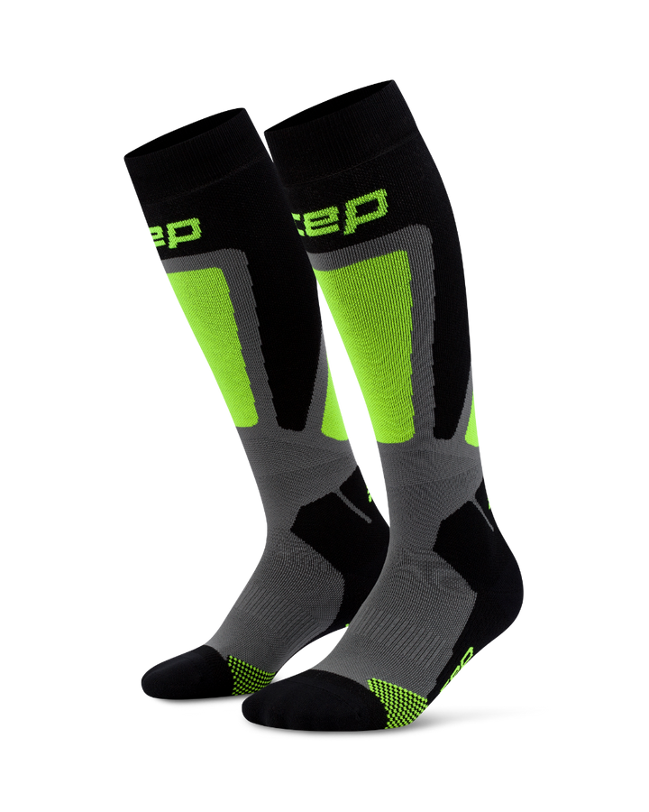 CEP Ski Thermo Skisokken 4.0 - zwart/lime