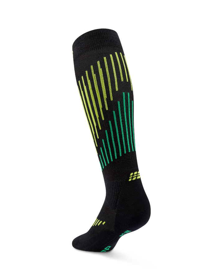CEP Ski Touring Merino Skisokken 3.0 - zwart/lime