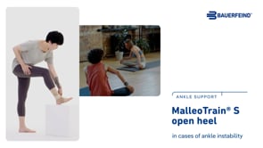 Bauerfeind MalleoTrain S open heel Enkelbrace - beige video